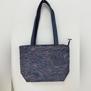 Chic Floral Embroidered Tote Bag - Navy Vera Bradley